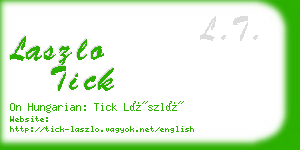 laszlo tick business card